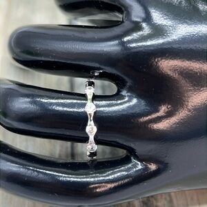 ⭐️Beautiful sterling silver 925 cubic zirconia eternity band sz 7 stacking ring